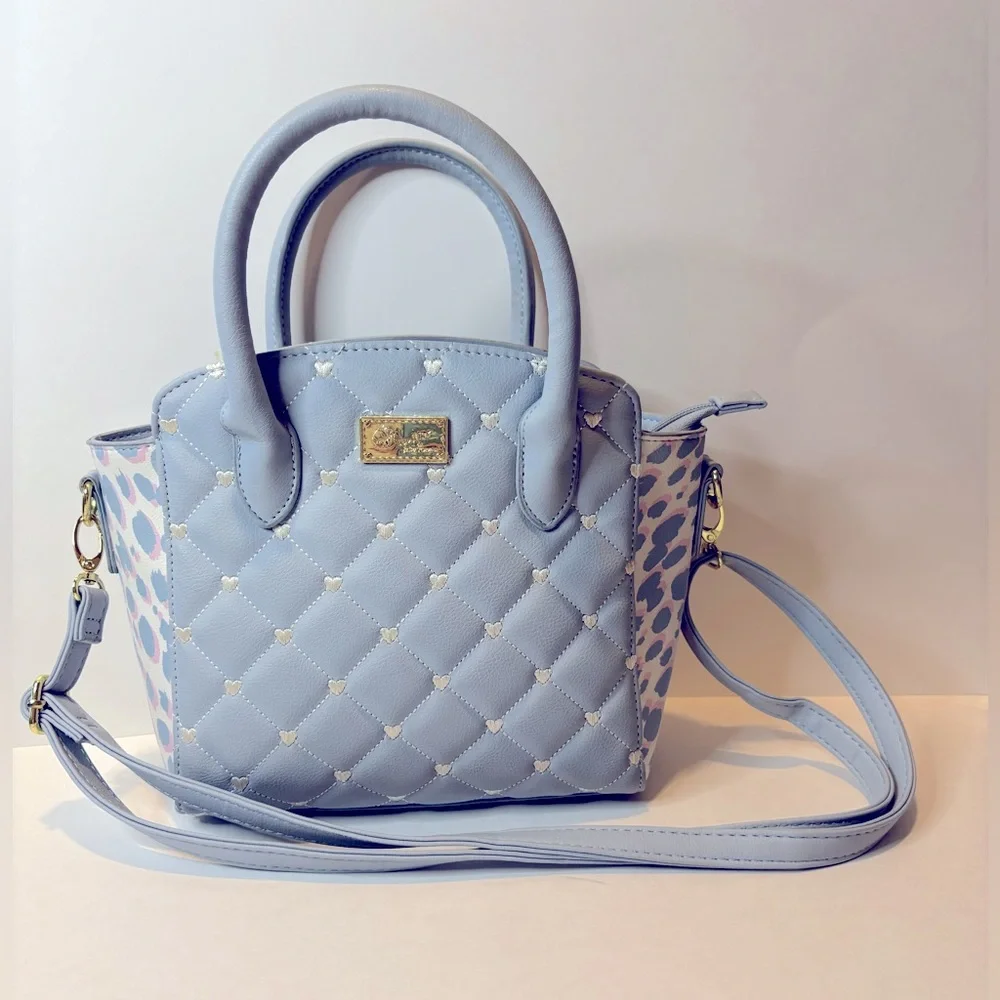 Betsey Johnson Pastel Blue Quilted Crossbody Bag - Picture 1 of 10